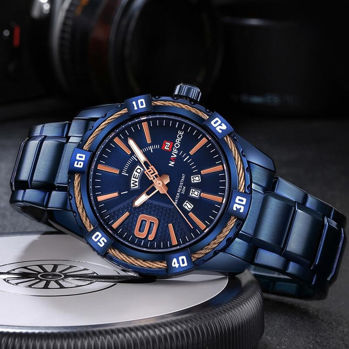 Watches - The Force 3™ Waterproof Quartz Stainless Steel Watch