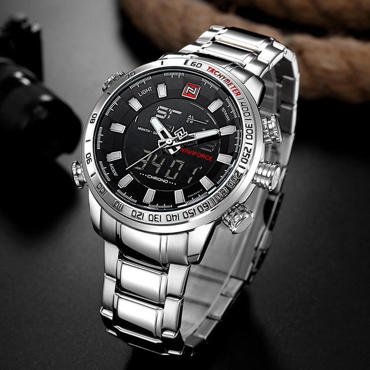 Watches - The Force™ Analog Digital Stainless Watch