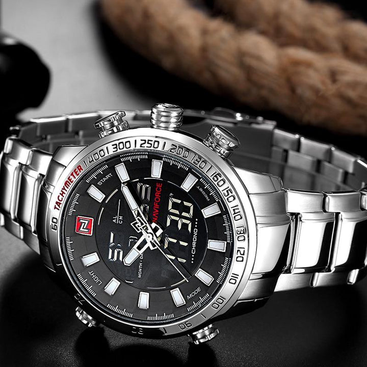 Watches - The Force™ Analog Digital Stainless Watch