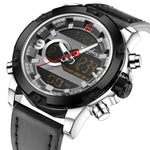 Watches - The Military™  Luxury Analog Digital Leather Wrist Watch