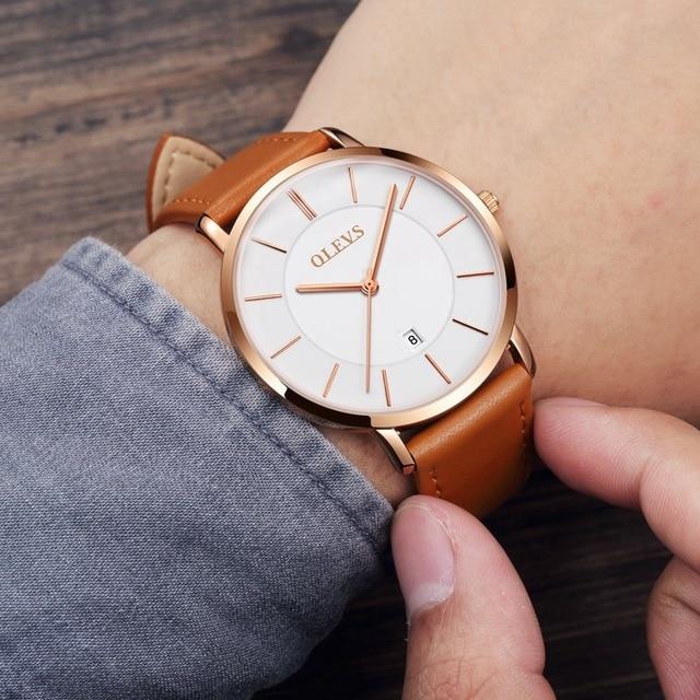 Watches - The Sleek™ Waterproof Genuine Leather Strap Wristwatch
