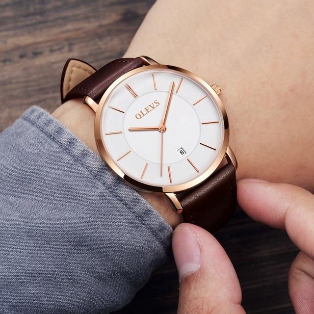 Watches - The Sleek™ Waterproof Genuine Leather Strap Wristwatch