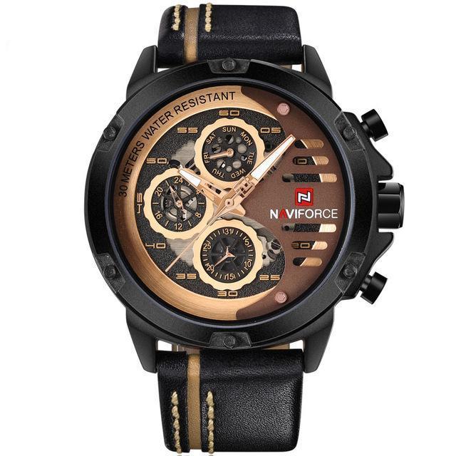 Watches - The Sport™ Waterproof 24 Hour Date Quartz Leather Watch