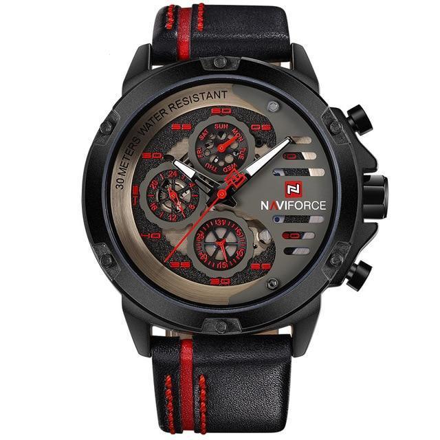 Watches - The Sport™ Waterproof 24 Hour Date Quartz Leather Watch