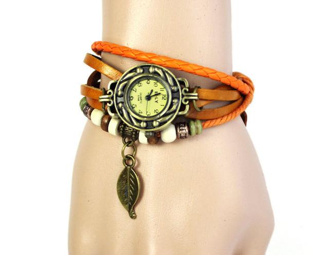 Watches - Vintage Weave Leather Design Wrist Watch Wrap