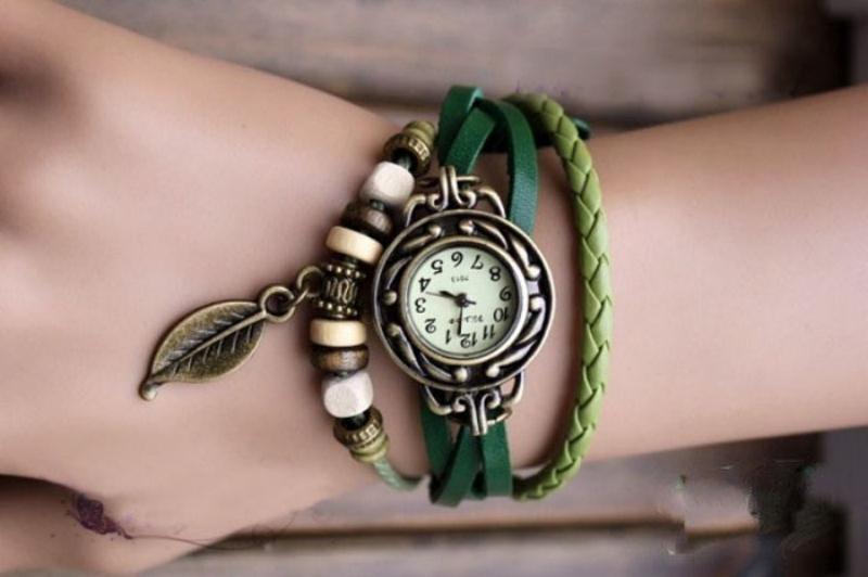 Watches - Vintage Weave Leather Design Wrist Watch Wrap