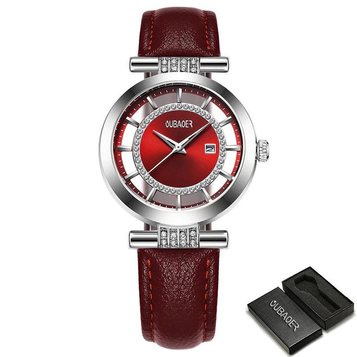 Watches - Voguish Rhinestone Accent Fashion Charm Quartz Watches