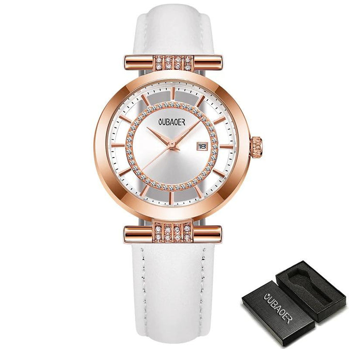 Watches - Voguish Rhinestone Accent Fashion Charm Quartz Watches