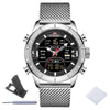 Watches - Waterproof Stainless Steel Sports Digital Quartz Watch