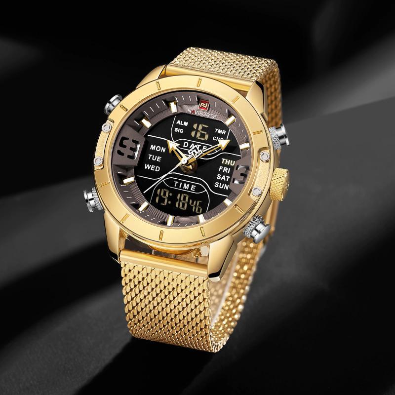 Watches - Waterproof Stainless Steel Sports Digital Quartz Watch