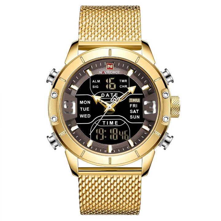 Watches - Waterproof Stainless Steel Sports Digital Quartz Watch