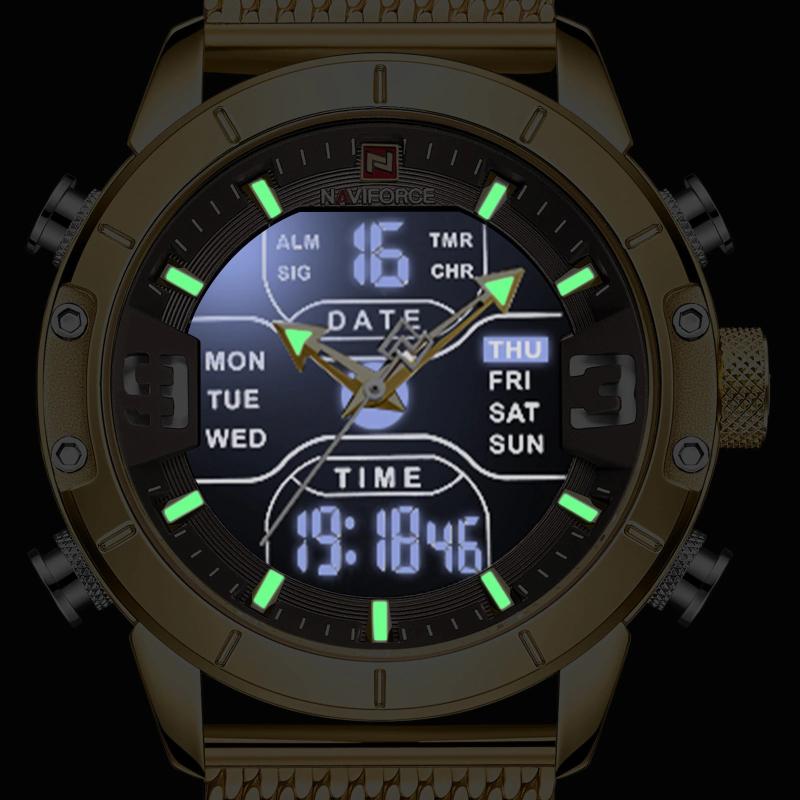 Watches - Waterproof Stainless Steel Sports Digital Quartz Watch