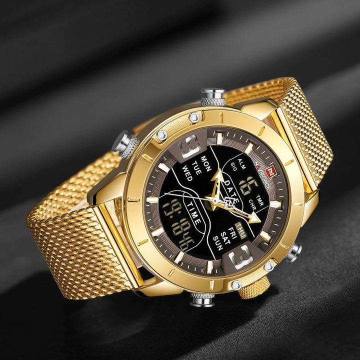 Watches - Waterproof Stainless Steel Sports Digital Quartz Watch