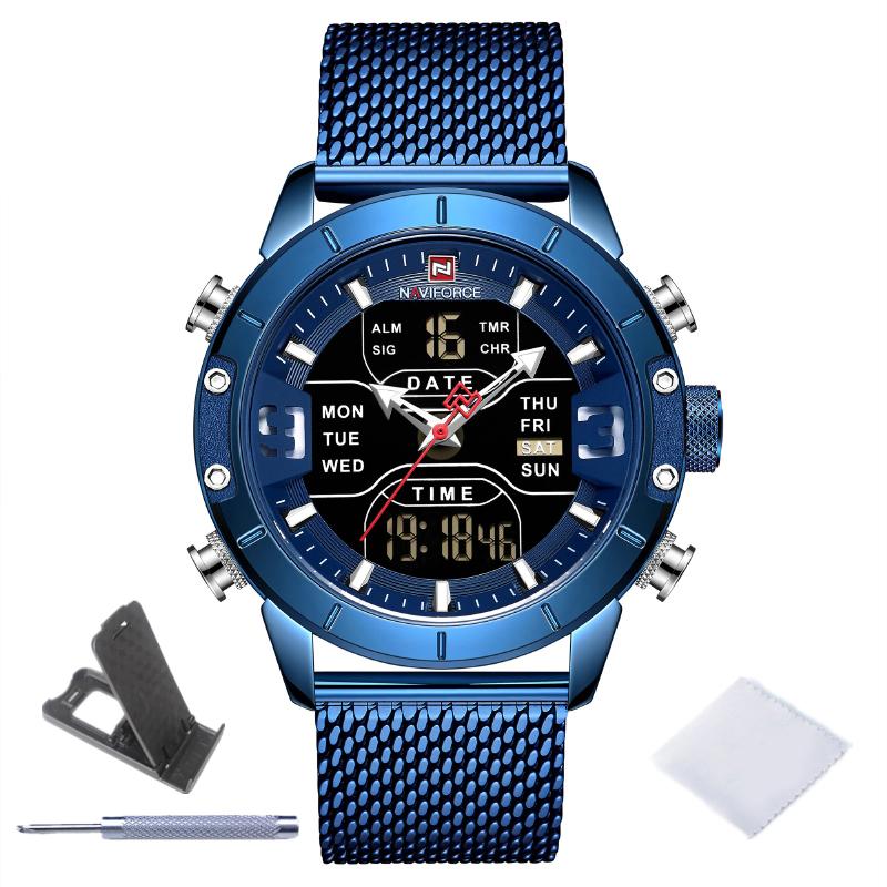 Watches - Waterproof Stainless Steel Sports Digital Quartz Watch