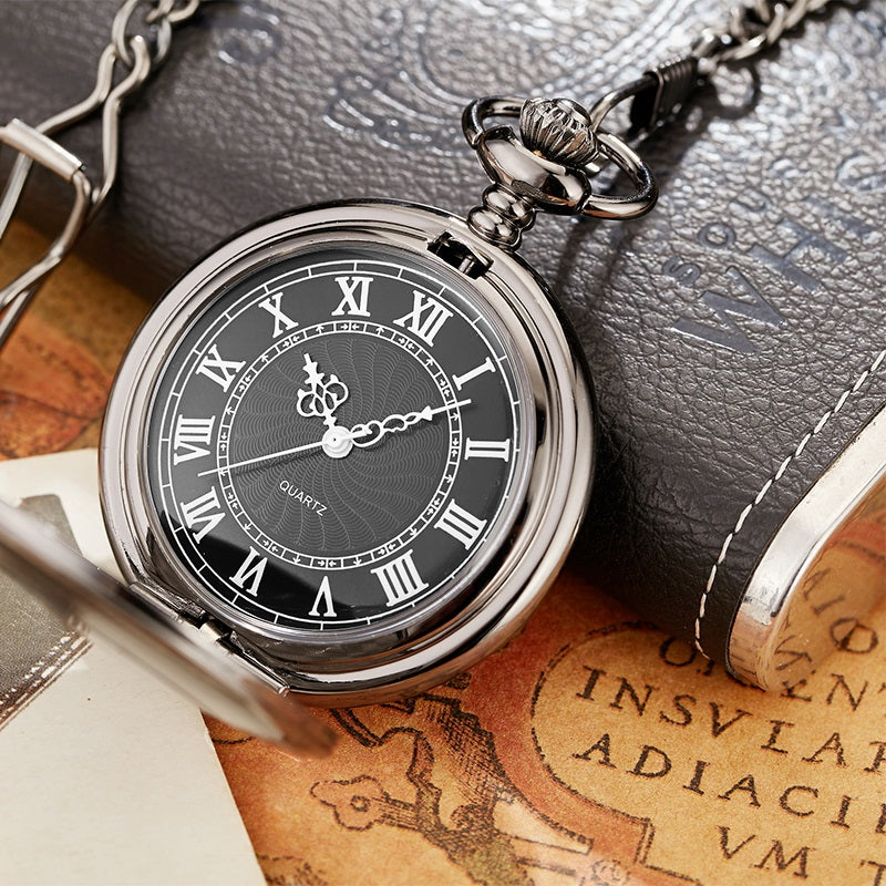 Timeless Roman Numerals Quartz Pocket Watches