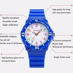 Fashion Watches for Kids with Bright-Colored Strap Quartz Wristwatch