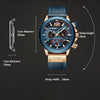Leisure and Sports Trend with Superior Vegan Leather Strap Chronograph Quartz Watches