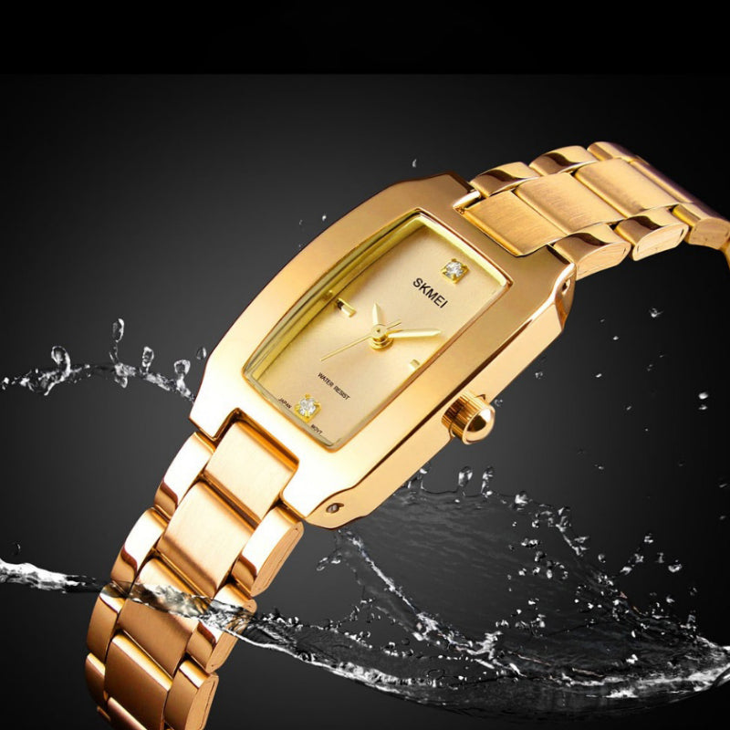 Ultra-thin Women's Rhinestone Accented Luxury Quartz Watches