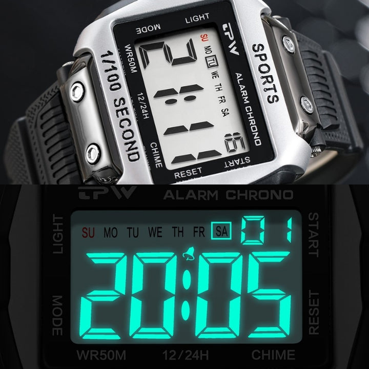 HD Large Screen Dial Sporty Outdoor Trend Digital Watches