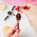 Shimmering Pretty Goddess Style Rhinestone Bracelet Quartz Watches