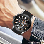 Fashion Sports Chronograph Quartz Watch with Luminous Dial Display