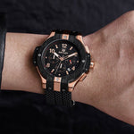High-Fashion Luminous Silicone Strap Chronograph Watches