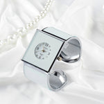 Classic Large Square Dial Cuff Bangle Bracelet Quartz Watches