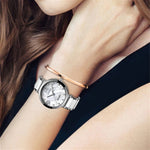 Stylish and Elegant Rhinestone Surface with Ceramic Steel Strap Quartz Watches