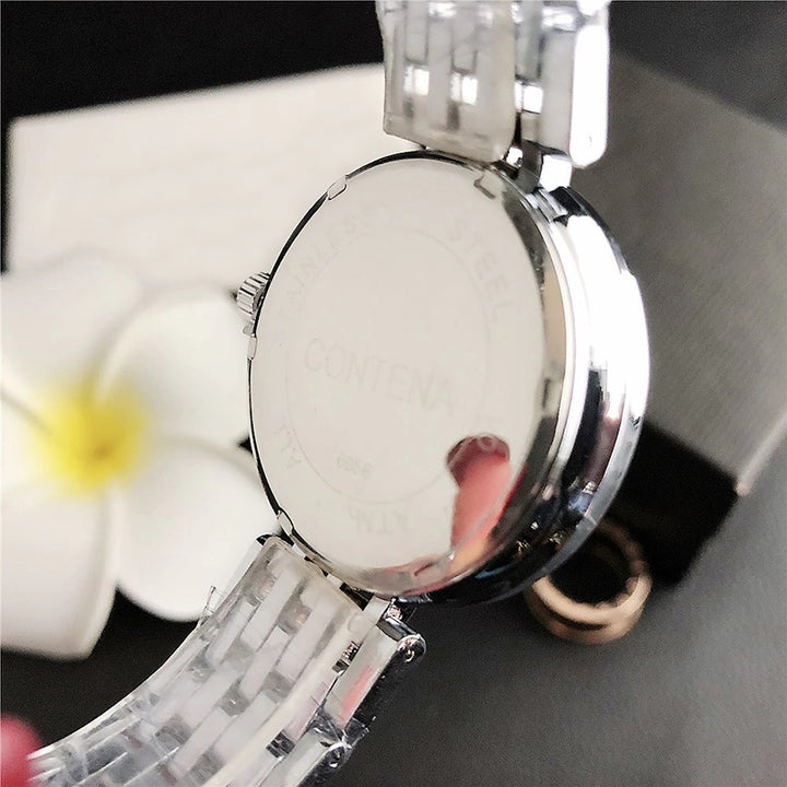 Upscale Rhinestone Embellished Women's Quartz Watches