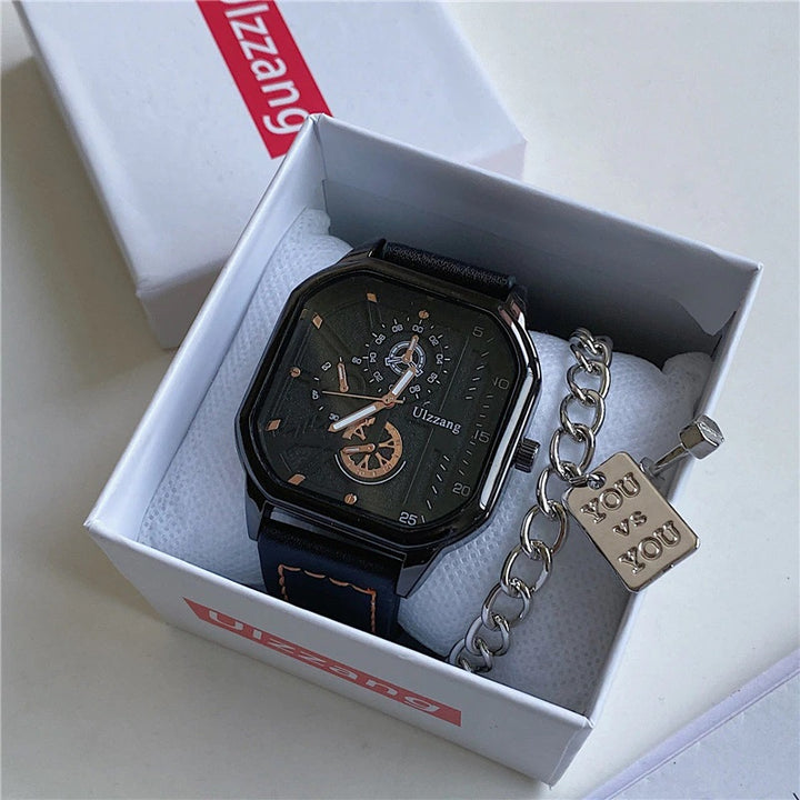 Modern Style Geometric Square Case Quartz Watches
