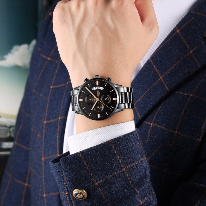 Luxurious Men's High-Fashion Rattrapante Chronograph Quartz Watches