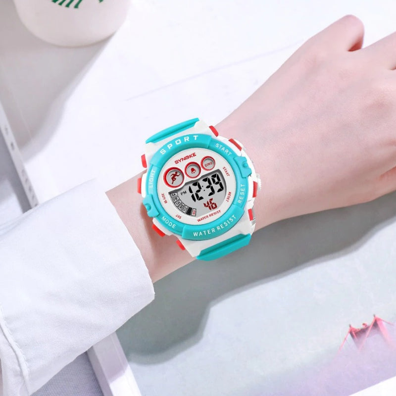 Colorful Children's Waterproof Flash Digital LED Display Chronograph Watches