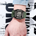 Cool Outdoor Sports Classic Fashion Large-Screen Square Case Digital Watches
