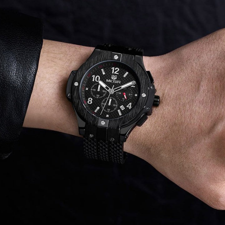 High-Fashion Luminous Silicone Strap Chronograph Watches