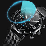 Stainless Steel Luminous Hands Large Dial Chronograph Watches