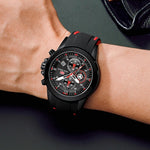 Fashion Sports Chronograph Quartz Watch with Luminous Dial Display