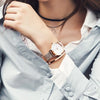 Romantic Double Heart-Shaped Rhinestone Dial Quartz Watches
