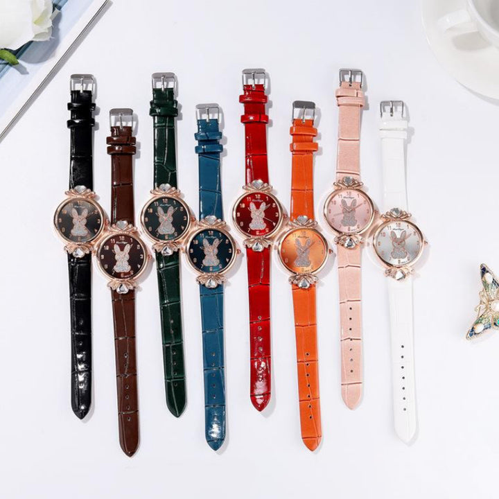 Cute and Glittery Bunny Dial Women's Quartz Watches