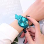Casual Luminous Glittery Silicone Strap Quartz Watches