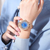 Elegant and Bright Rhinestone Embellished Round Dial Quartz Watches