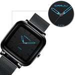 Sporty Rounded Square Case Waterproof Quartz Watches