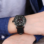 Large Numbers Dial with Tough Vegan Leather Strap Quartz Watches