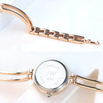 Women's Minimalist Small Round-Shaped Dial Quartz Watch Bracelet