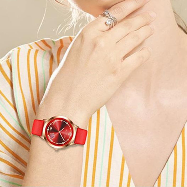 Minimalist Women's Flower Dial Quartz Watches