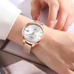 Woman's Fashion Ultra-thin Mesh Band Luminous Quartz Watches