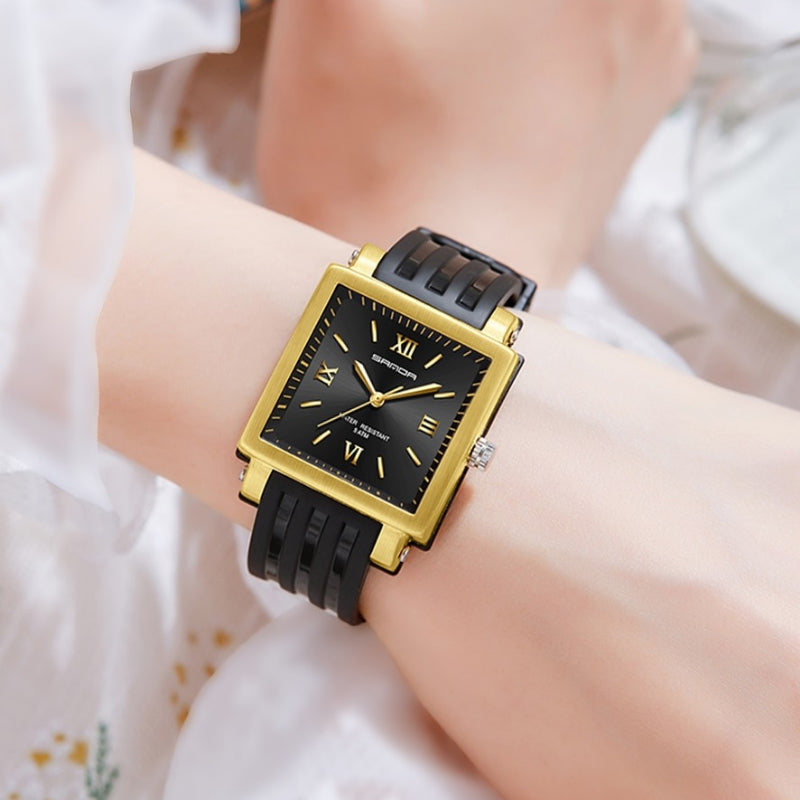 Women's Square Dial Casual Waterproof Quartz Watches