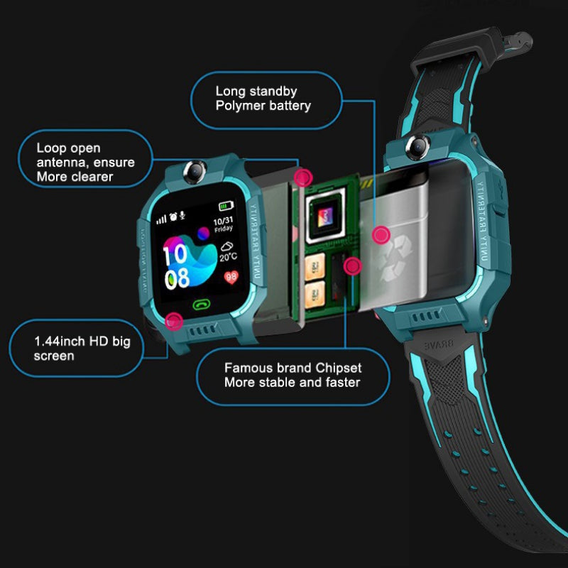 Touch Screen 4G Waterproof GPS Tracker with Two-Way Call Smartwatch for Kids
