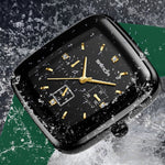 Multi-function Square Dial Inlaid with Rhinestone Quartz Watches
