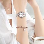 Fancy Women's Rhinestone Adorned Quartz Wristwatch