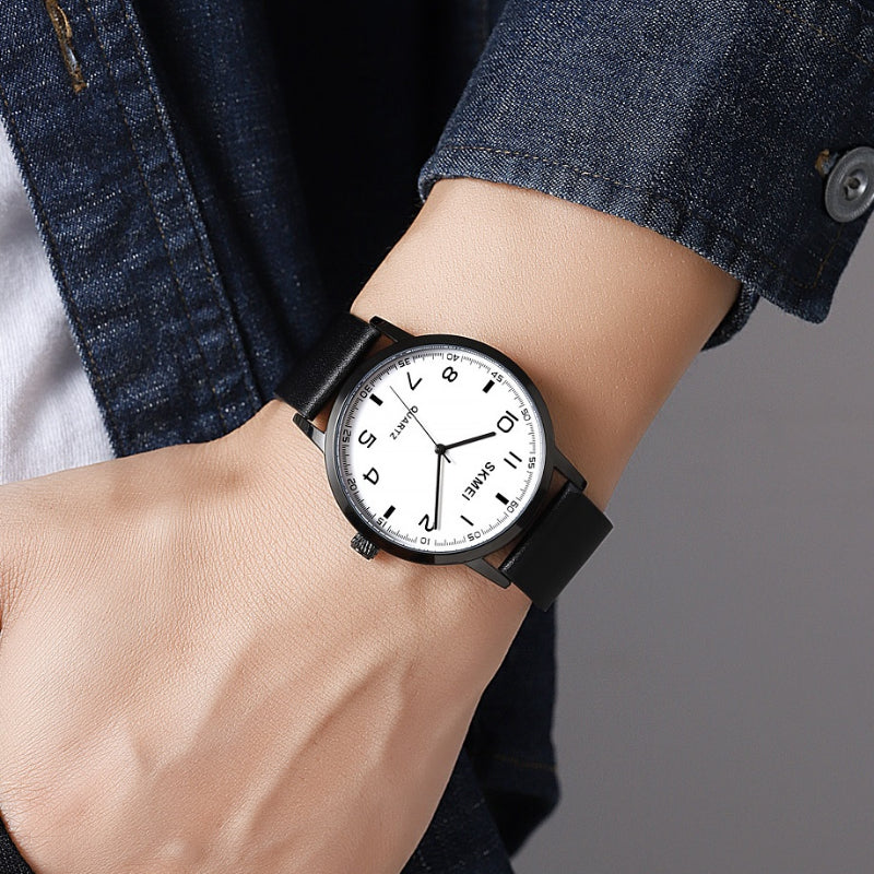 Luxury Waterproof Leather Strap Men's Business Watch